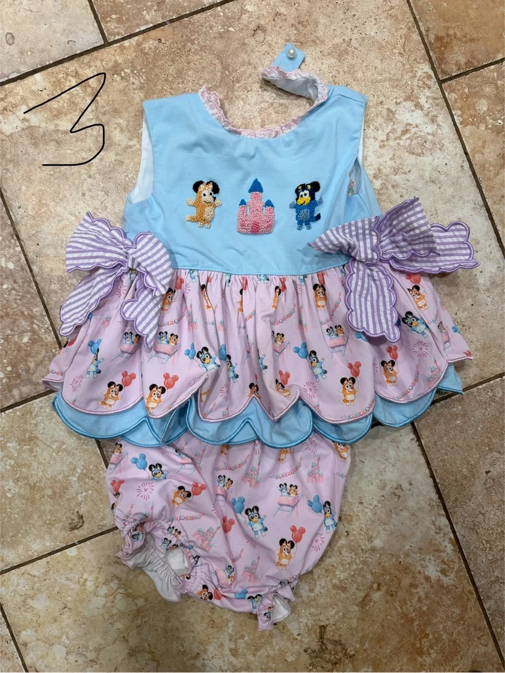 Posh Piglet Bluey Bloomer Set
